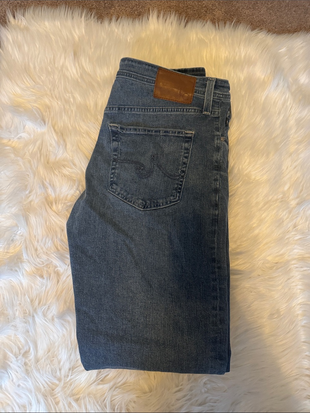 Ag Adriano Goldschmied Wide-Leg Jeans in Dark Blue
